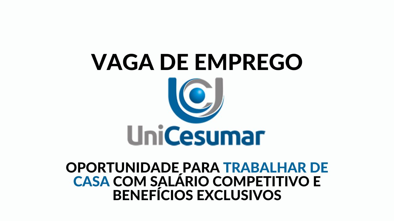 Unicesumar convoca Professor Mediador para trabalhar remotamente, uma oportunidade imperdível com salário competitivo e benefícios exclusivos