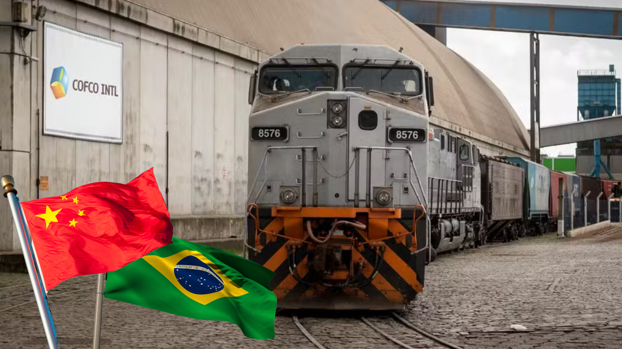 China investe em transporte ferroviário no Brasil, impulsionando o agronegócio e ampliando exportações de grãos e açúcar.