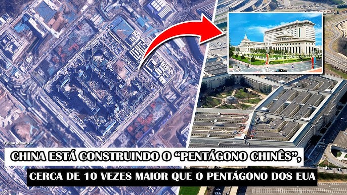 EUA fazem acusação: China estaria construindo um complexo de guerra ainda maior que o Pentágono com 6 mil km²