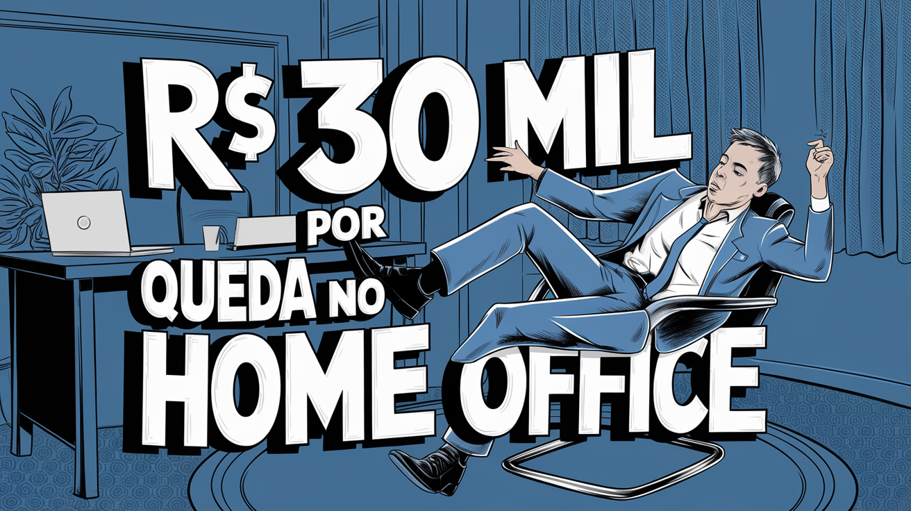 Trabalhador em home office recebe R$ 30 mil de indenização após cair de cadeira inadequada; caso destaca dever das empresas em garantir ergonomia.