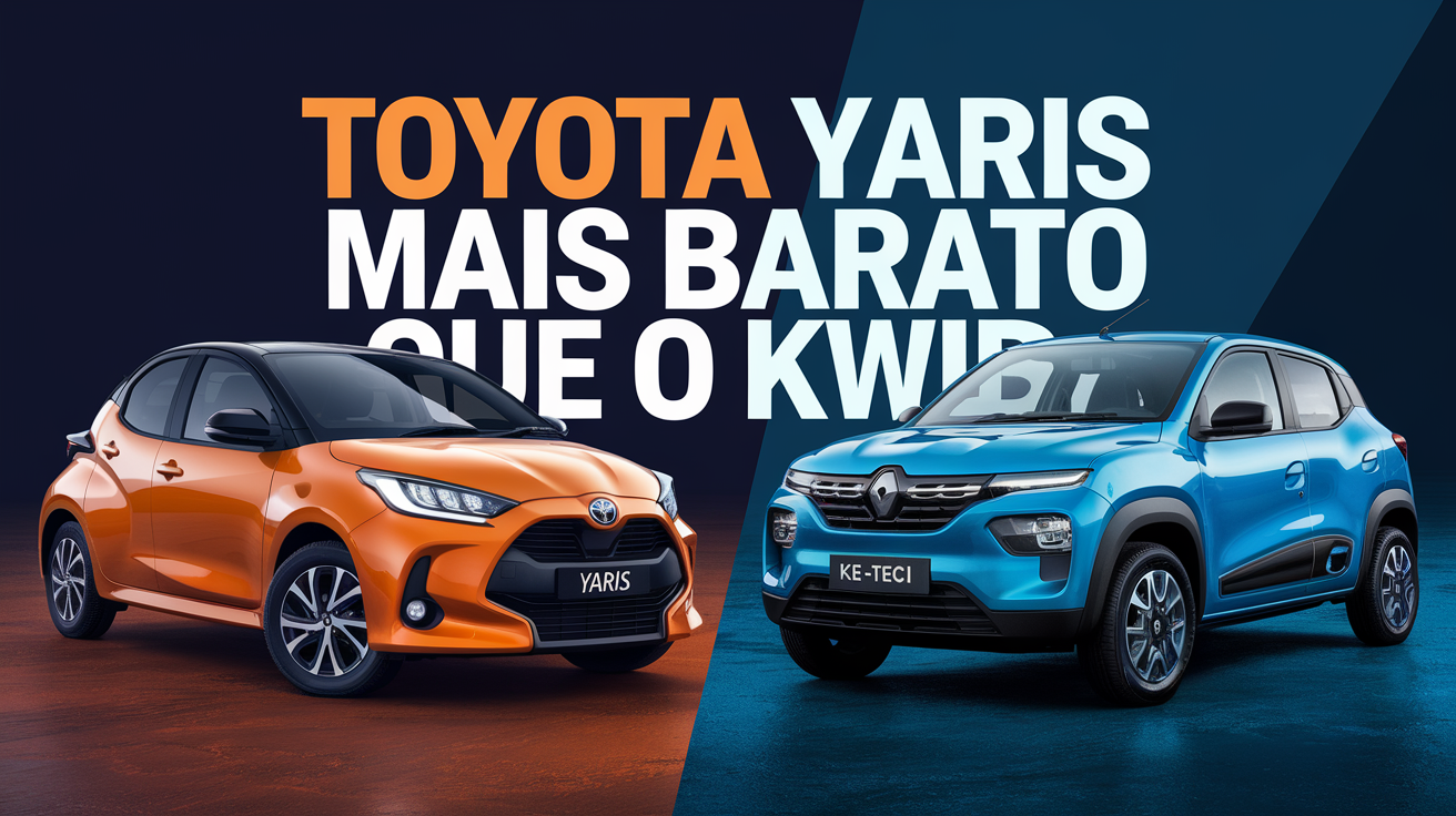 Toyota Yaris reduz preço para R$ 94.990, ficando mais barato que o Renault Kwid E-Tech elétrico, que custa R$ 99.990.