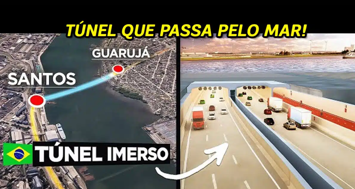 Primeiro túnel submerso do Brasil ligará Santos e Guarujá, prometendo revolucionar a mobilidade com rapidez, segurança e alta tecnologia.