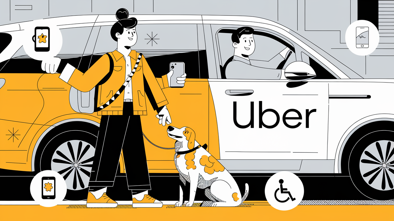 Uber lança recurso que notifica motoristas sobre passageiros com animais de serviço, reforçando políticas de inclusão e acessibilidade.