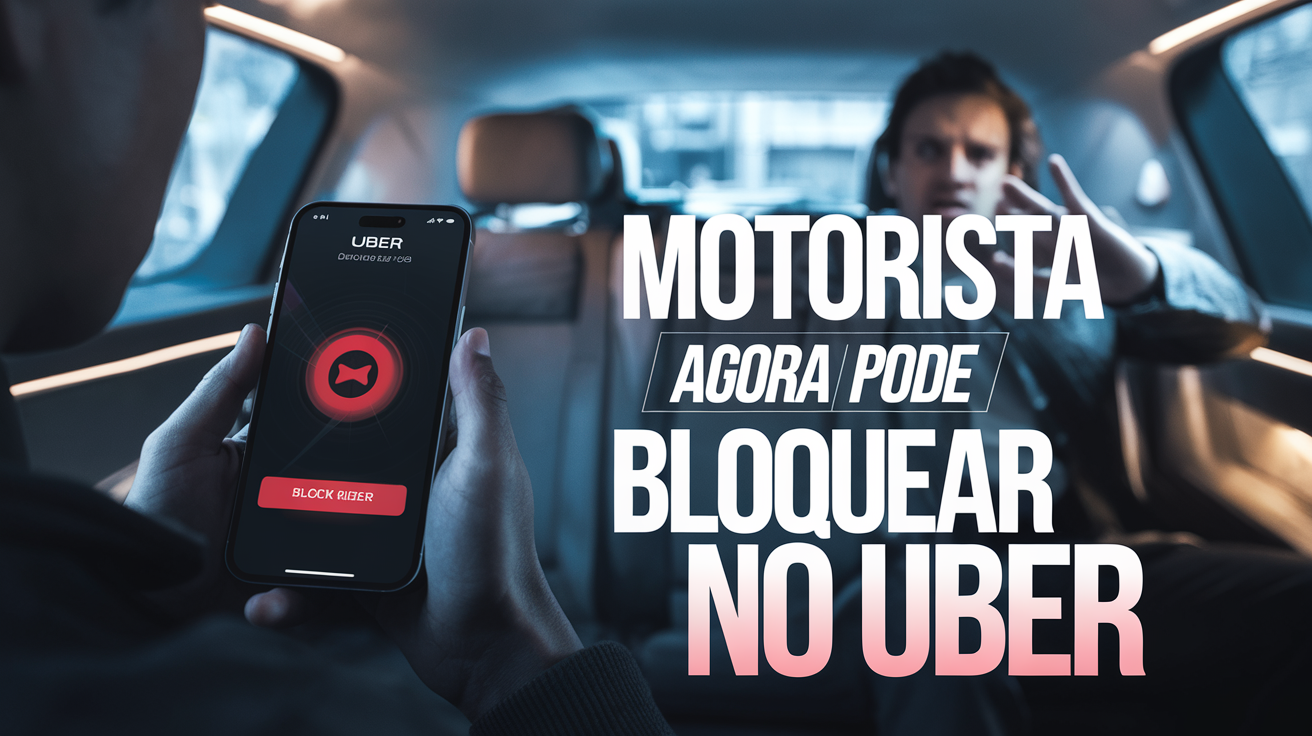 A Uber lança função que permite motoristas bloquearem passageiros com más avaliações, dando mais controle e segurança aos condutores.