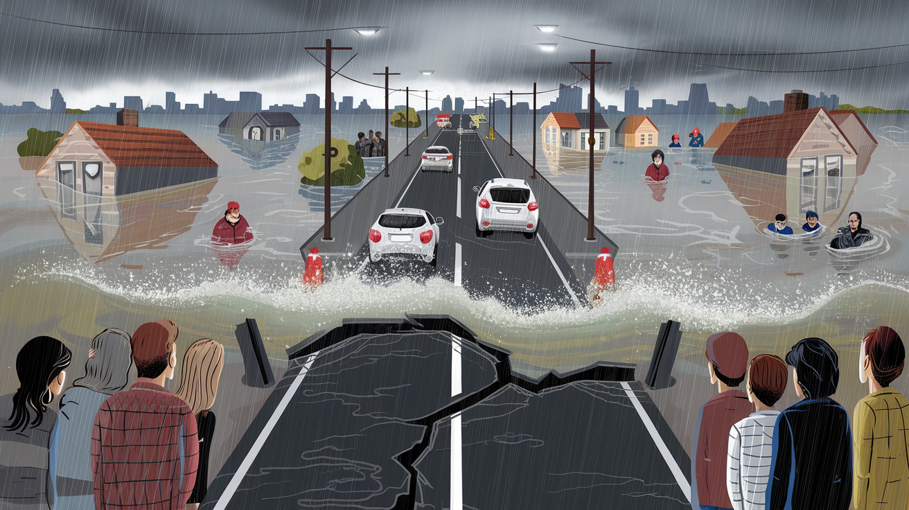 Chuvas intensas rompem trecho da BR-364 no Acre, isolando cidades e causando alagamentos em Rio Branco; Defesa Civil em alerta.