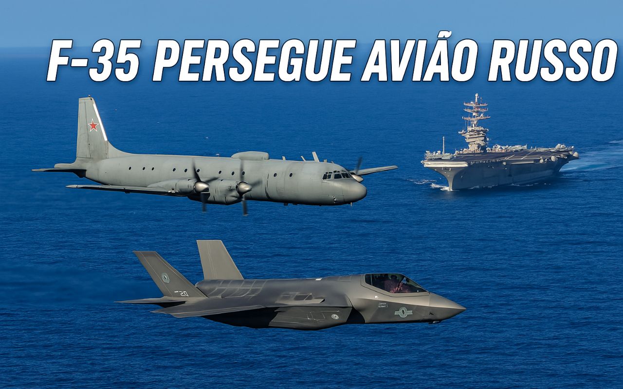 F-35 escolta avião russo no Pacífico.