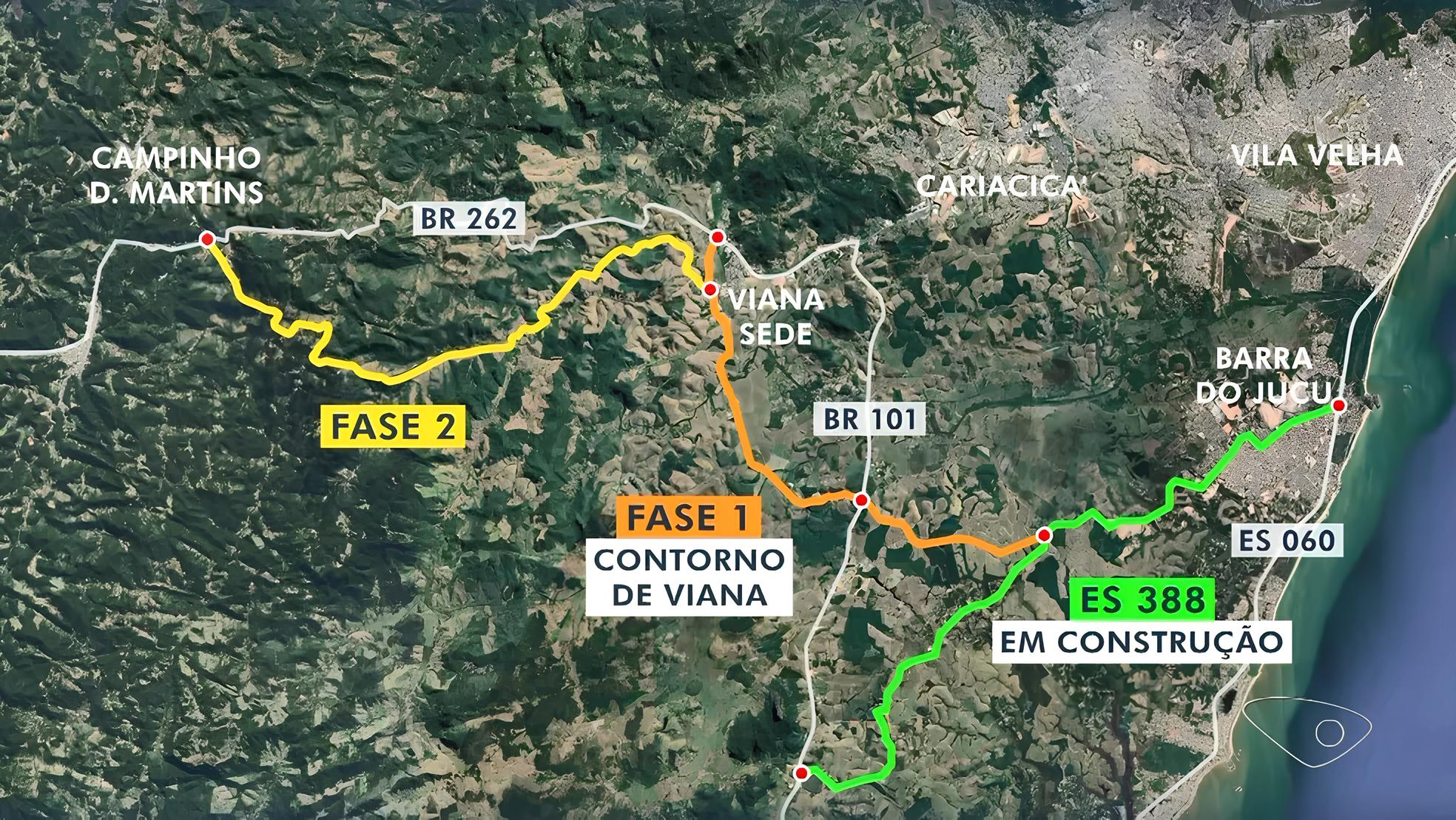 Duplicação da BR 262 no ES chama atenção pelo custo: projeto inclui túneis e viadutos ao longo de 180 km