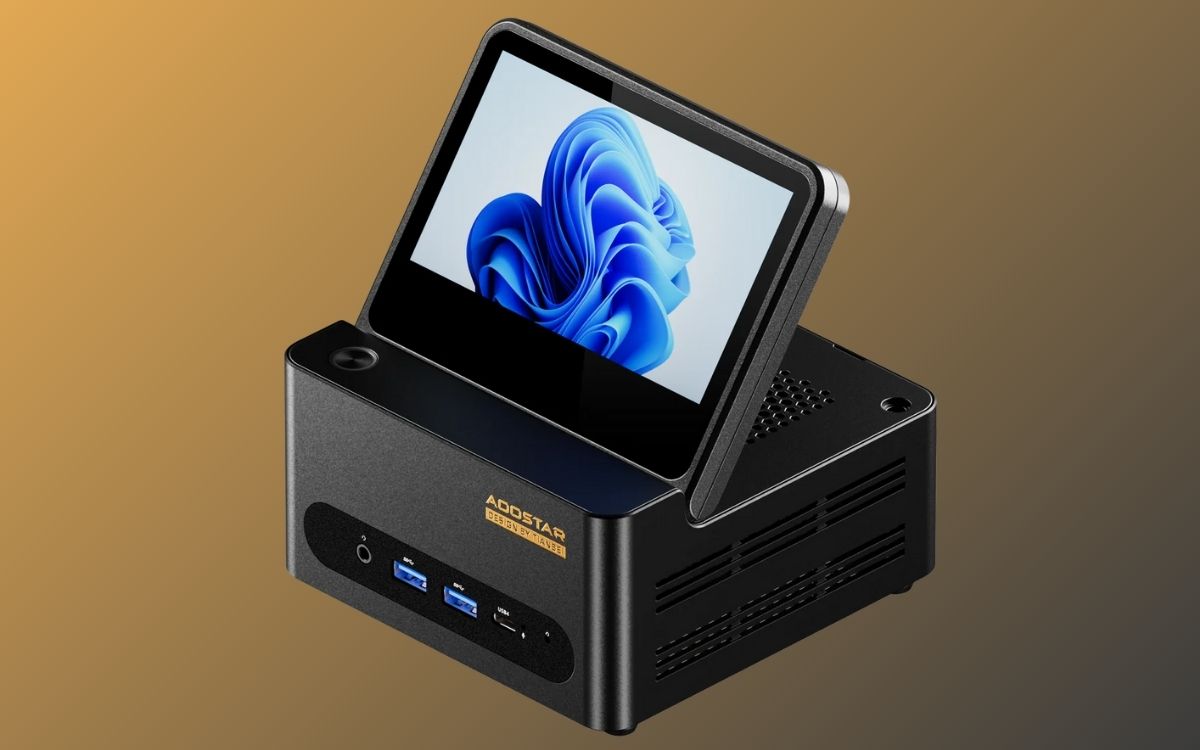 G-Flip 370 Mini-PC da fabricante chinesa Aoostar traz tela flip embutida e processador Ryzen AI