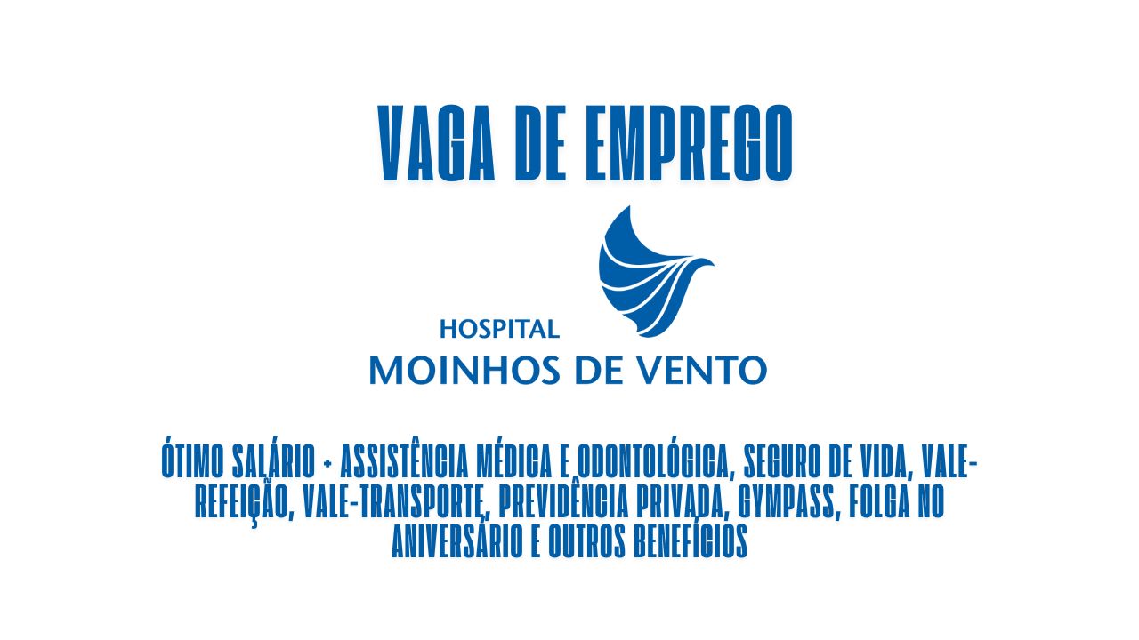 Hospital Moinhos de Vento procura interessados em trabalhar das 08:00 às 17:48 (escala 5x2) como analista de suporte! Oferece ótimo salário + assistência médica e odontológica, seguro de vida, vale-refeição, vale-transporte, previdência privada, Gympass, folga no aniversário e outros benefícios; Veja como garantir a vaga