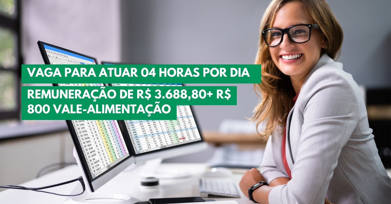 Já pensou em trabalhar apenas 04 horas por dia (20 horas semanais)