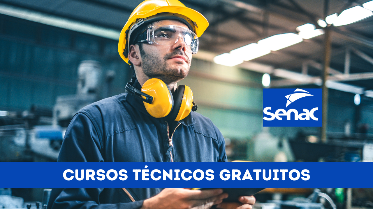 Senac oferece centenas de vagas em cursos técnicos gratuitos a distância em diversas áreas, com inscrições abertas até 14 de março.