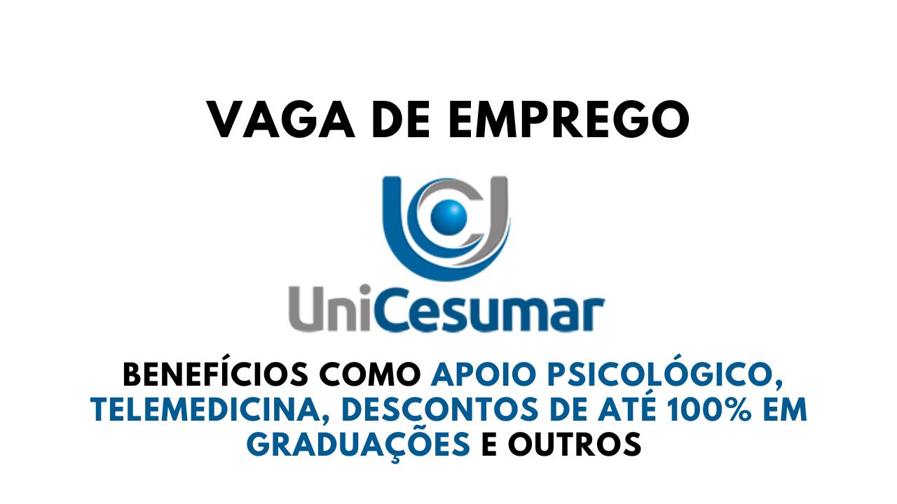 Unicesumar convoca profissionais para trabalhar remotamente como Intérprete de Libras com salário competitivo, apoio psicológico, telemedicina, descontos de até 100% em graduações e mais