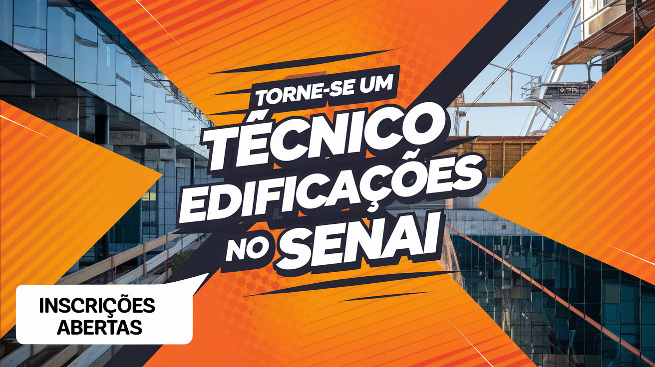 Quer se especializar em construção civil? O Senai Umuarama oferece curso técnico gratuito em Edificações! Inscreva-se agora!