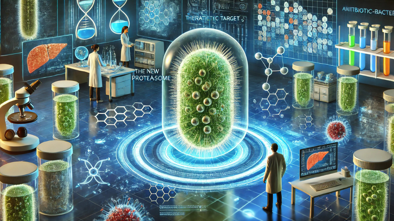Cientistas exploram o proteassoma como alvo terapêutico para substituir antibióticos tradicionais e conter a resistência bacteriana.