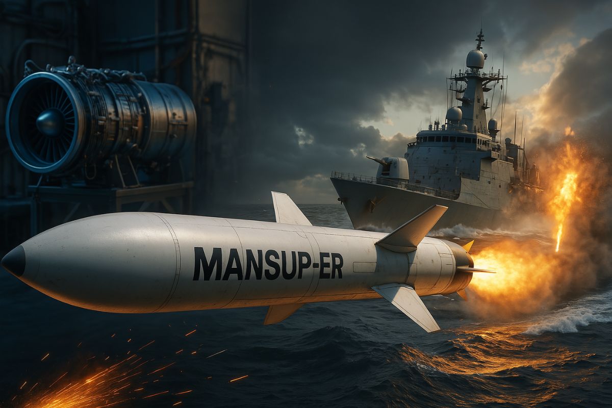 Brasil dá novo salto tecnológico com o míssil MANSUP-ER, agora equipado com motor turbojato turco KTJ-3200; parceria internacional promete ampliar o alcance e a eficiência da defesa marítima nacional.