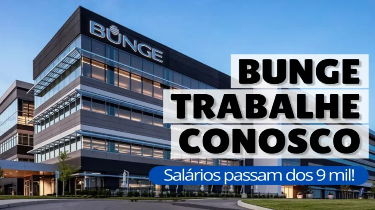 Bunge abre processo seletivo para brasileiros! Empresa convoca pessoas das áreas de tecnologia, Logística, Administração e outras categorias; são mais de 70 vagas 