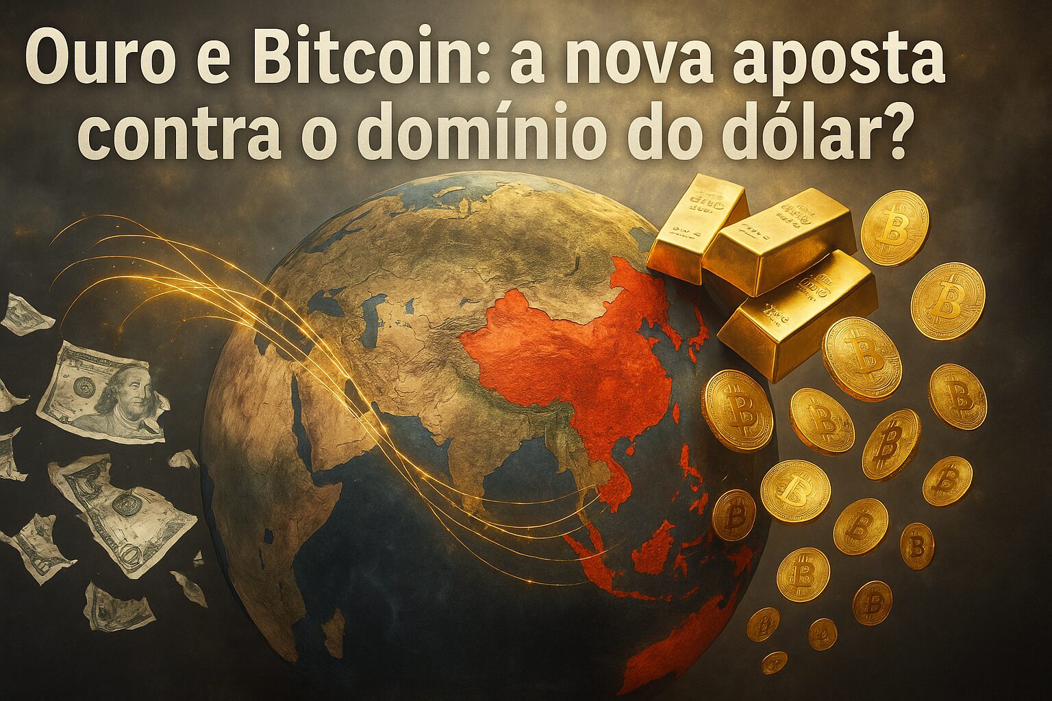 China e bancos centrais podem trocar títulos dos EUA por ouro e Bitcoin, aponta executivo da BlackRock