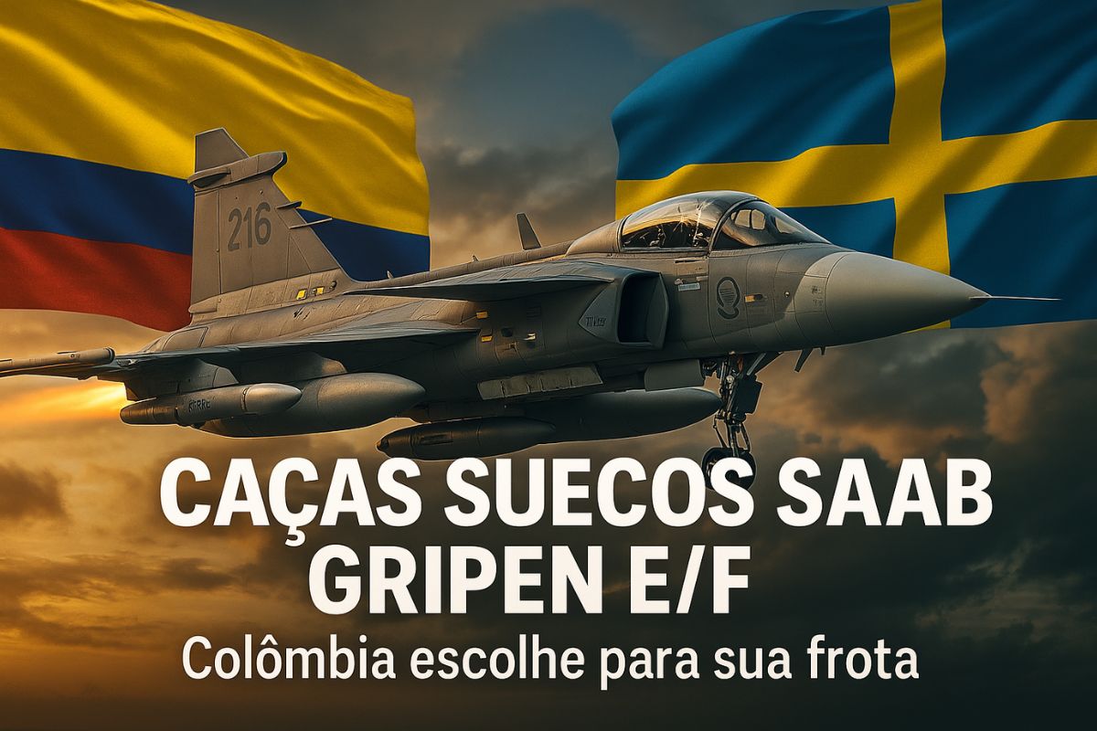 Colômbia escolhe caças suecos Saab Gripen E/F para substituir frota israelense e impulsionar defesa nacional