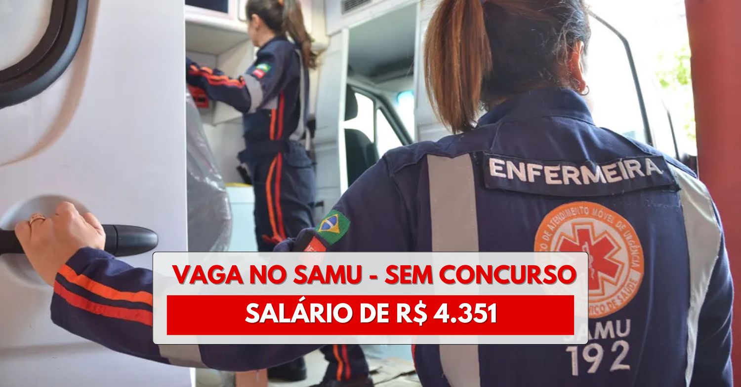 FAHECE abre processo seletivo com vaga para trabalhar no SAMU de Florianópolis com salário de R$ 4.351,10 sem necessidade de concurso