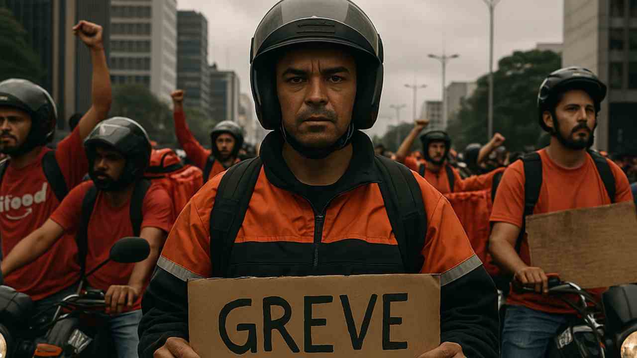 Greve dos entregadores de aplicativo pressiona empresas por melhores condições e pagamento justo