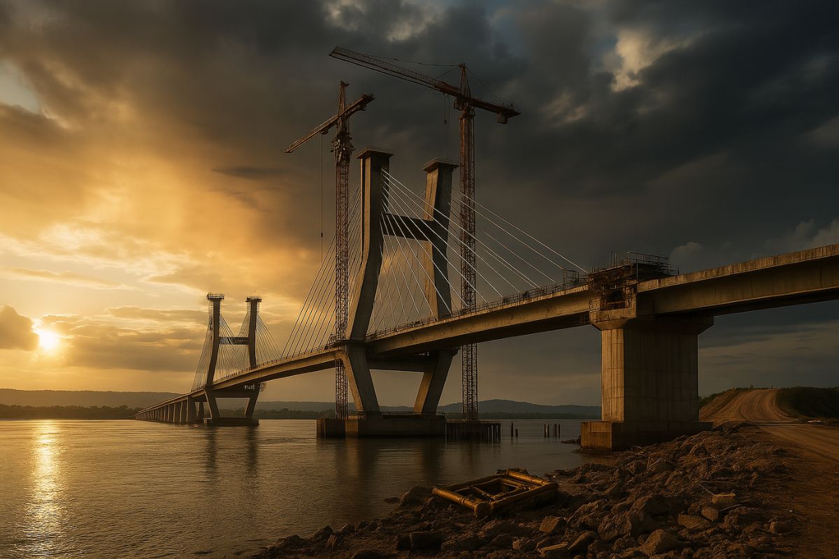 A Ponte Xambioá, entre Tocantins e Pará, está 95% pronta, mas segue fechada por falta de acessos. Mesmo com custo superior a R$ 233 milhões, a obra ainda depende de indenizações e pavimentação para ser liberada.