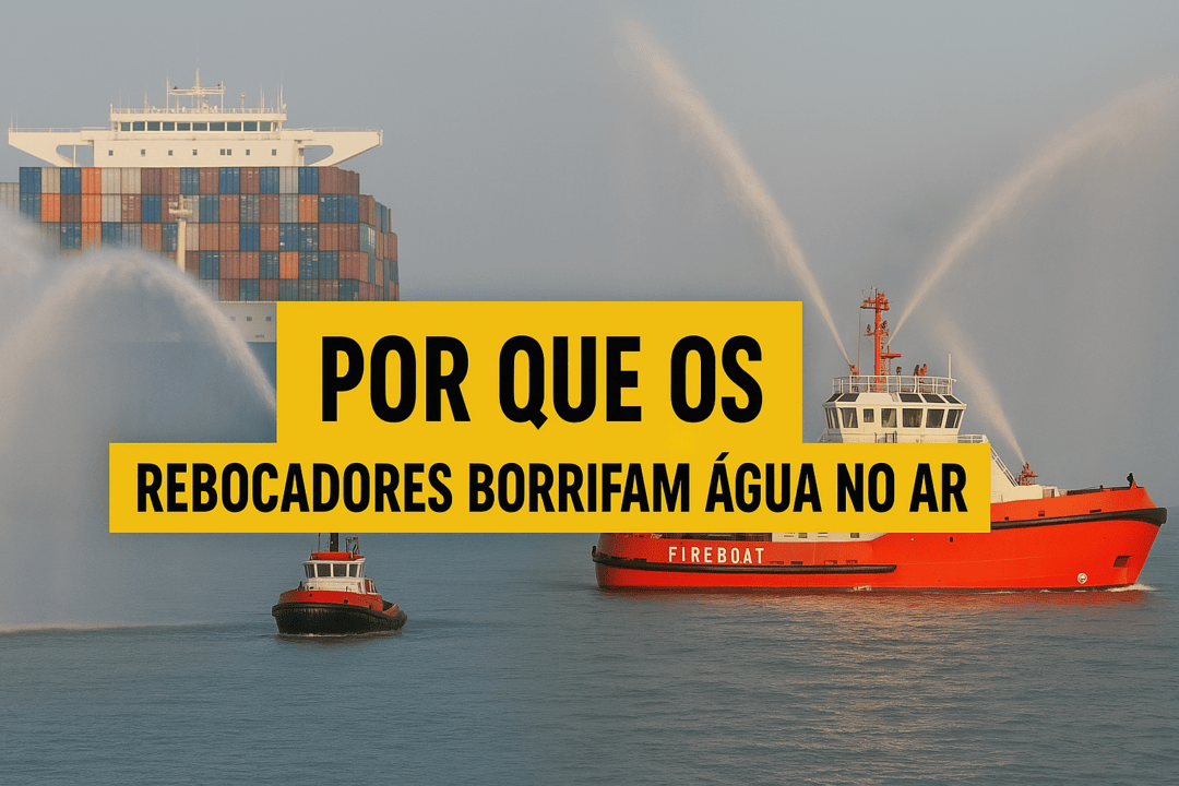 Por que rebocadores lançam jatos de água para o alto