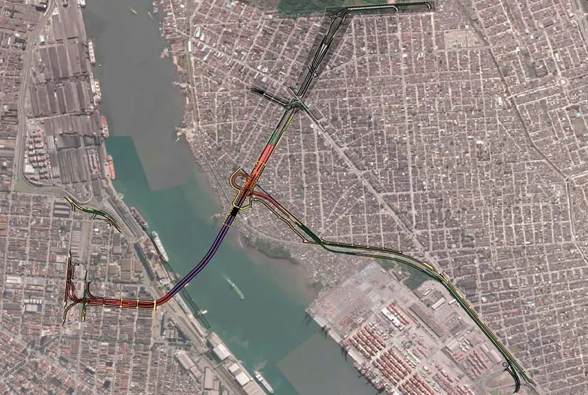 Túnel Santos-Guarujá, Santos Guarujá, São Paulo, projeto