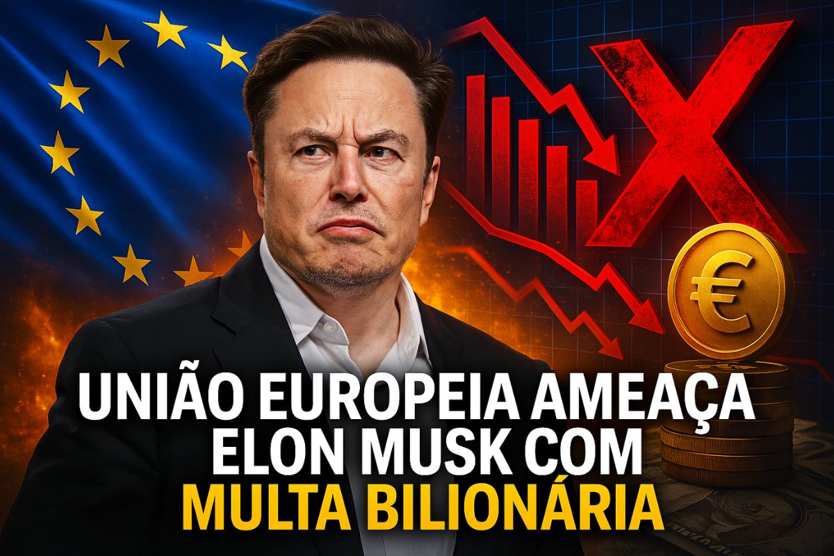 União Europeia ameaça Elon Musk com multa bilionária por irregularidades no X. Investigação aponta falhas graves e eleva tensão com os Estados Unidos