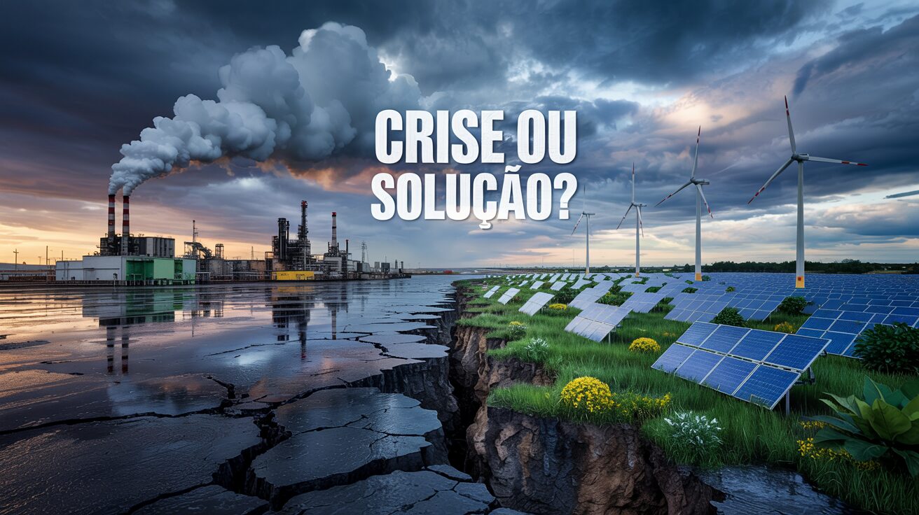 Brasil investe 4,5 vezes mais em fósseis do que em renovaveis. Relatório do Inesc expõe distorção que ameaça a transição energética. (Imagem: Reprodução/Canva)
