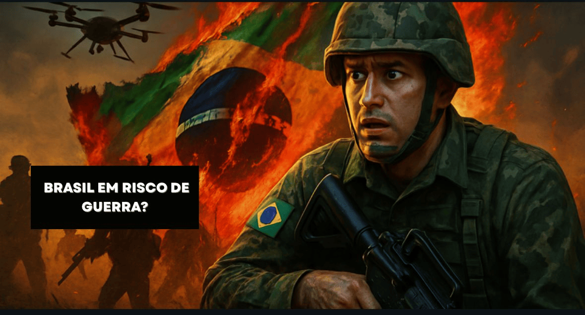 Brasil não está preparado para guerra moderna. Falta tecnologia, orçamento e estratégia. Especialistas alertam: o risco é real e urgente.(Imagem: Reprodução/Canva)