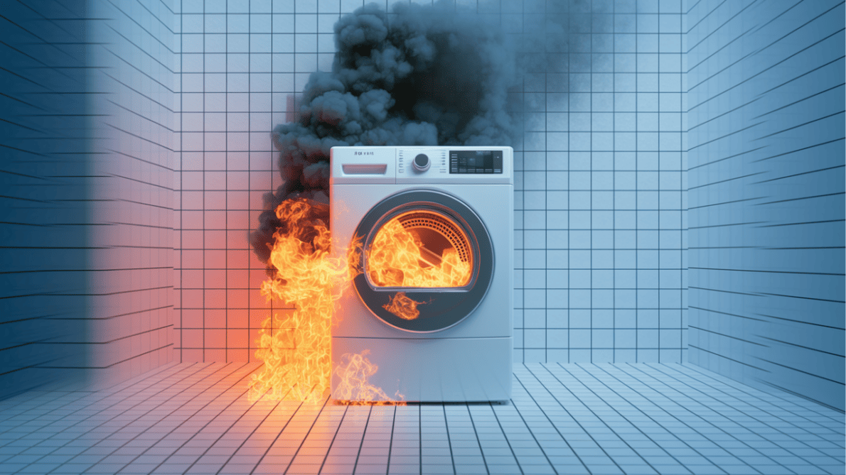 Falta de manutenção em secadoras de roupas está entre as principais causas de incêndio residencial com esse eletrodoméstico.