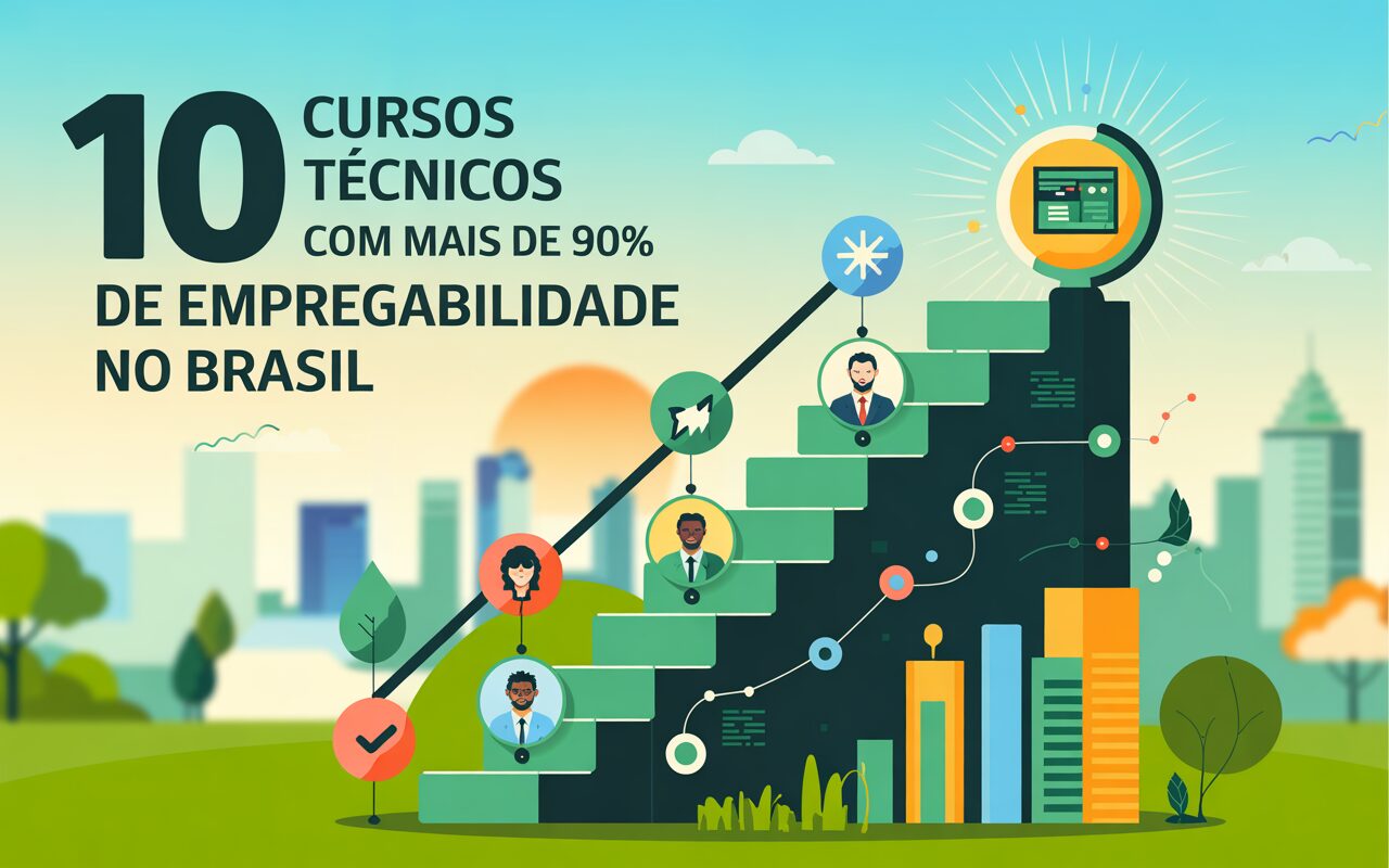 10 cursos técnicos com mais de 90% de empregabilidade no Brasil