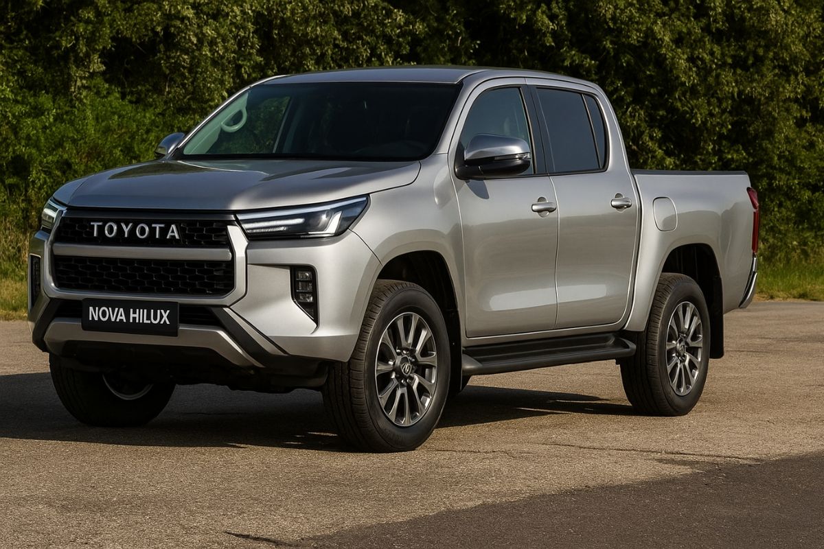 Nova geração de Toyota Hilux 2026 VAZOU! Plataforma antiga, mas visual renovado e motor HÍBRIDO de 330cv. Decepção ou acerto?