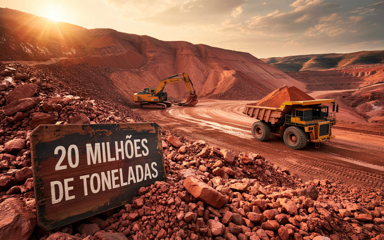 A nova mina de cobre na China tem 20 milhões de toneladas