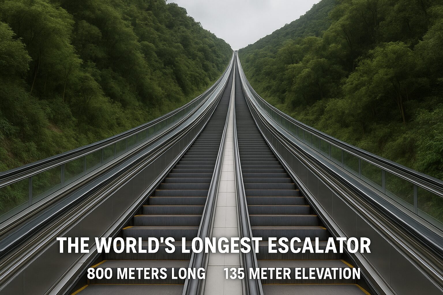 Conheça a maior escada rolante do mundo