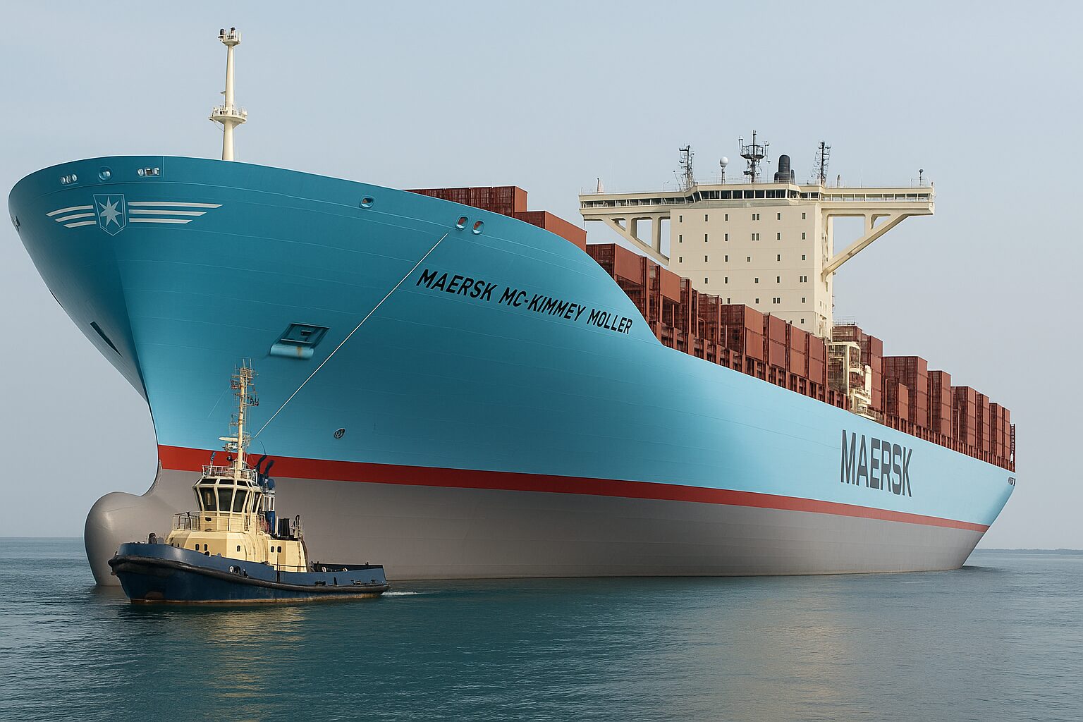 Emma Maersk o colosso que já foi o maior navio porta-contêineres do mundo e ainda ostenta o maior motor diesel já fabricado