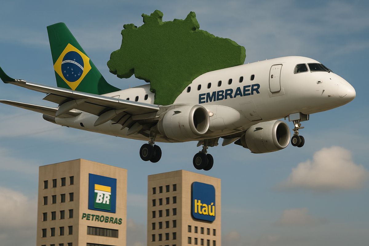 Quais empresas brasileiras impulsionam o país? Foco na Embraer, potência da aviação, e outros gigantes que moldam nossa economia e tecnologia.
