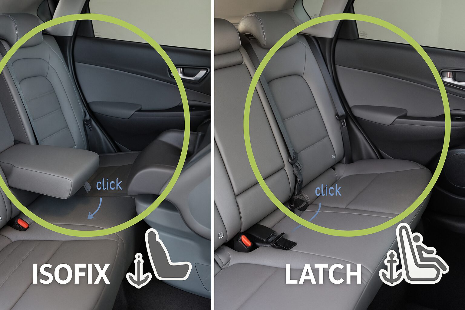 ISOFIX, Top Tether, LATCH