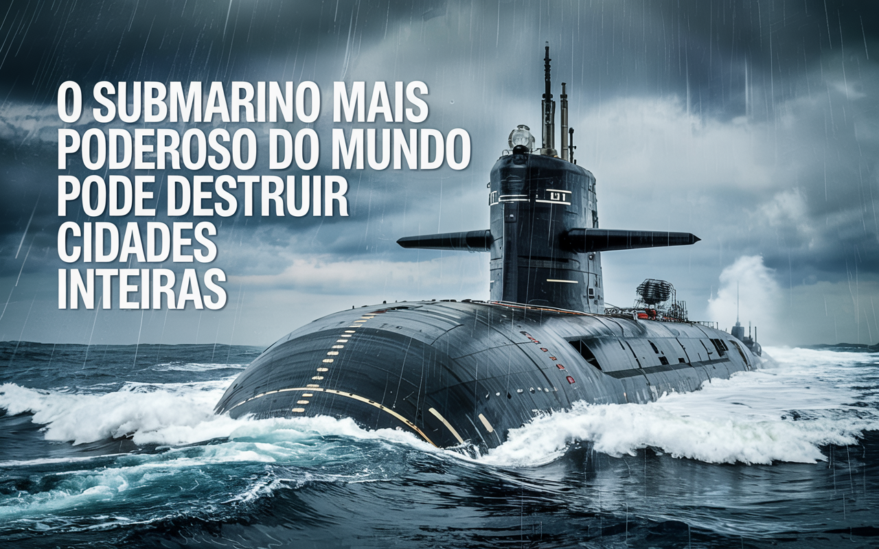 O submarino mais poderoso do mundo pode destruir cidades inteiras a até 11.300 km de distância