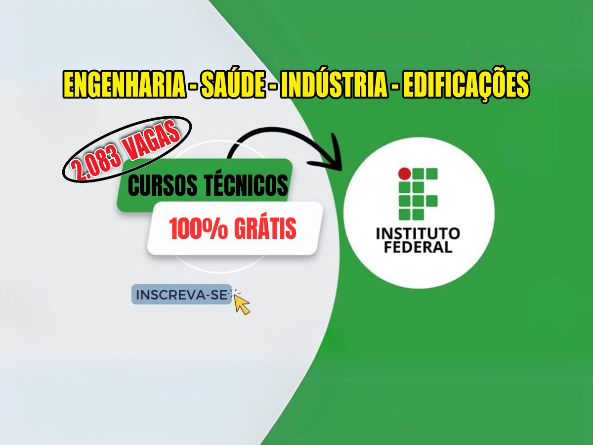curso técnico de graça 2.083 vagas em cursos técnicos e de graduação são oferecidas pelo IFPE nas áreas da indústria, saúde, química, edificações, engenharias e mais