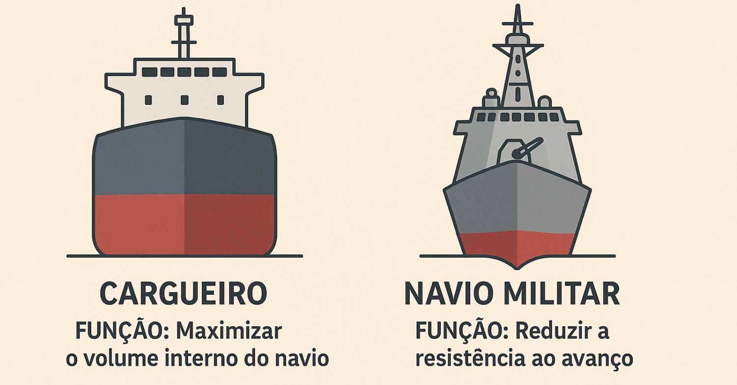 Por que alguns navios têm a proa reta e outros pontuda A resposta está no tipo de carga, na velocidade e na missão de cada embarcação