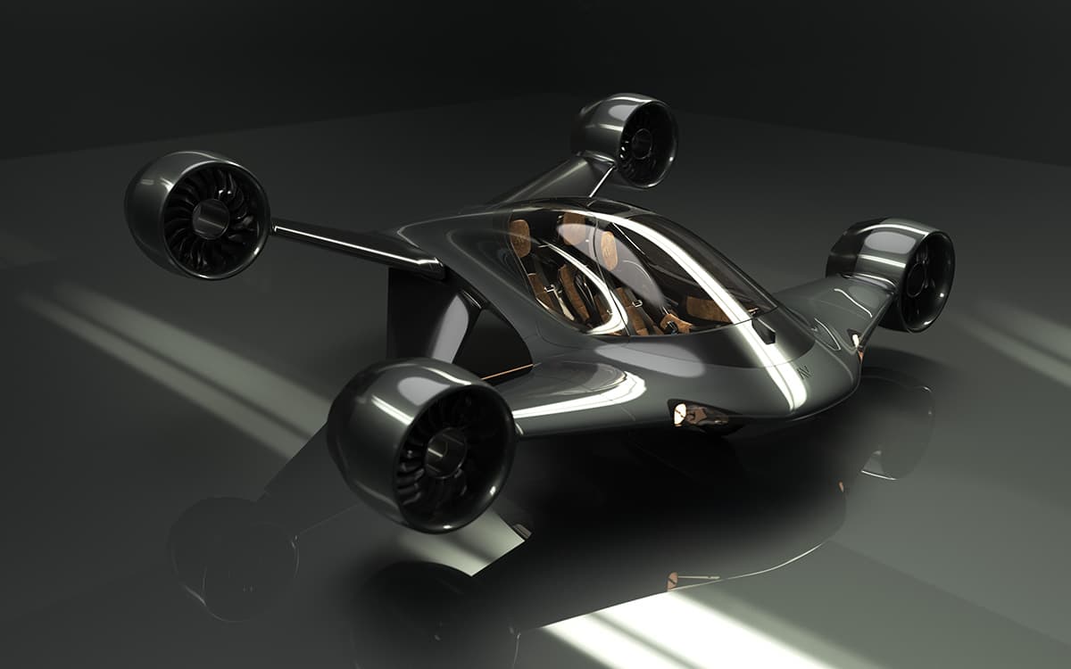 Novo ‘carro voador’ com tecnologia híbrida promete alcance de até 827 km, teto de 3 mil metros e carga útil de 270 kg