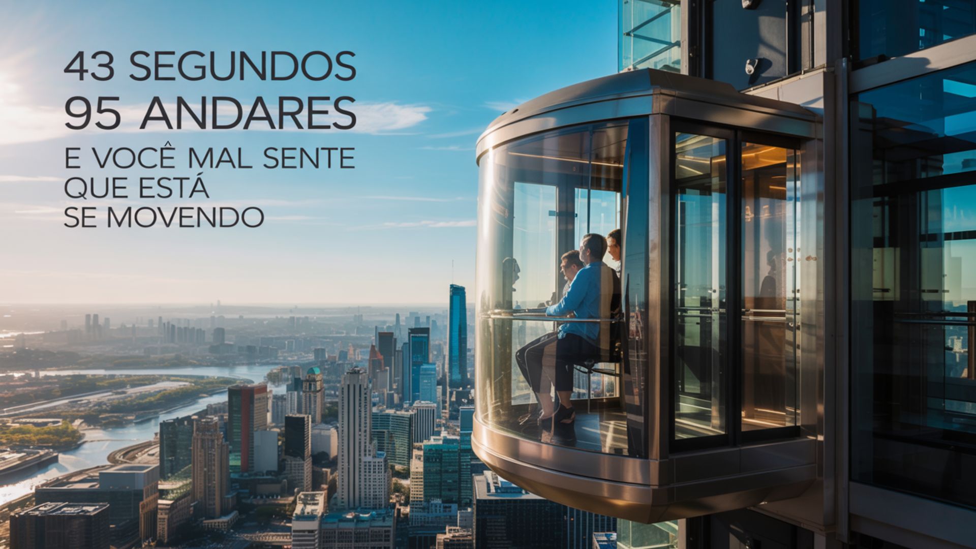 Tão rápido que mal dá tempo de perceber - elevador mais rápido do mundo sobe 95 andares em apenas 43 segundos com conforto e precisão