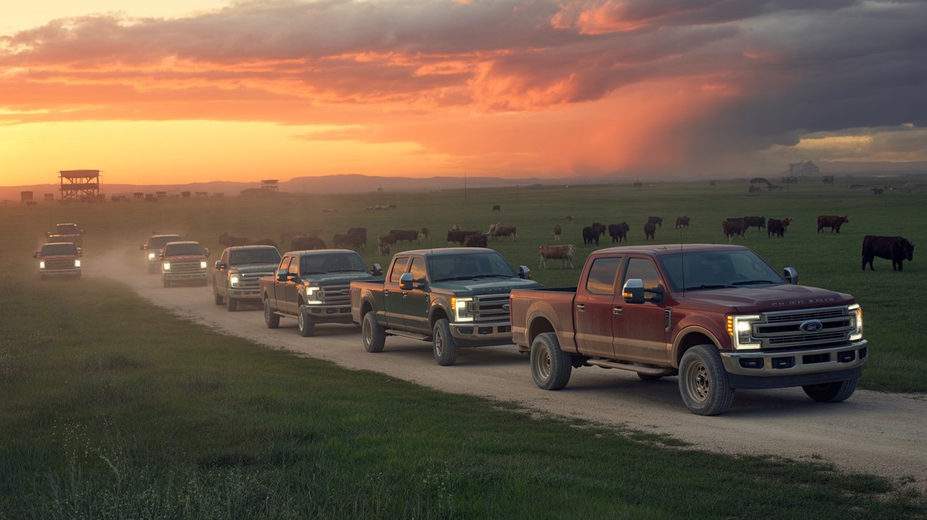 Mais de 250 picapes Ford em ação e uma mensagem enigmática com sirene revelam o segredo logístico de uma gigante da pecuária global!
