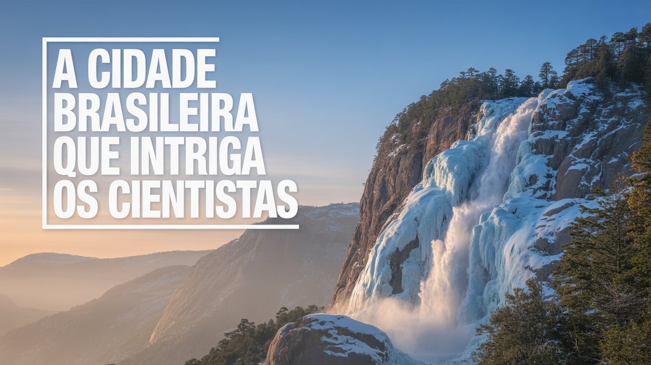 Urupema surpreende o Brasil com a maior cascata de gelo a céu aberto, um fenômeno único que desafia o clima tropical do país. (Reprodução/Instagram/UrupemaOficial)