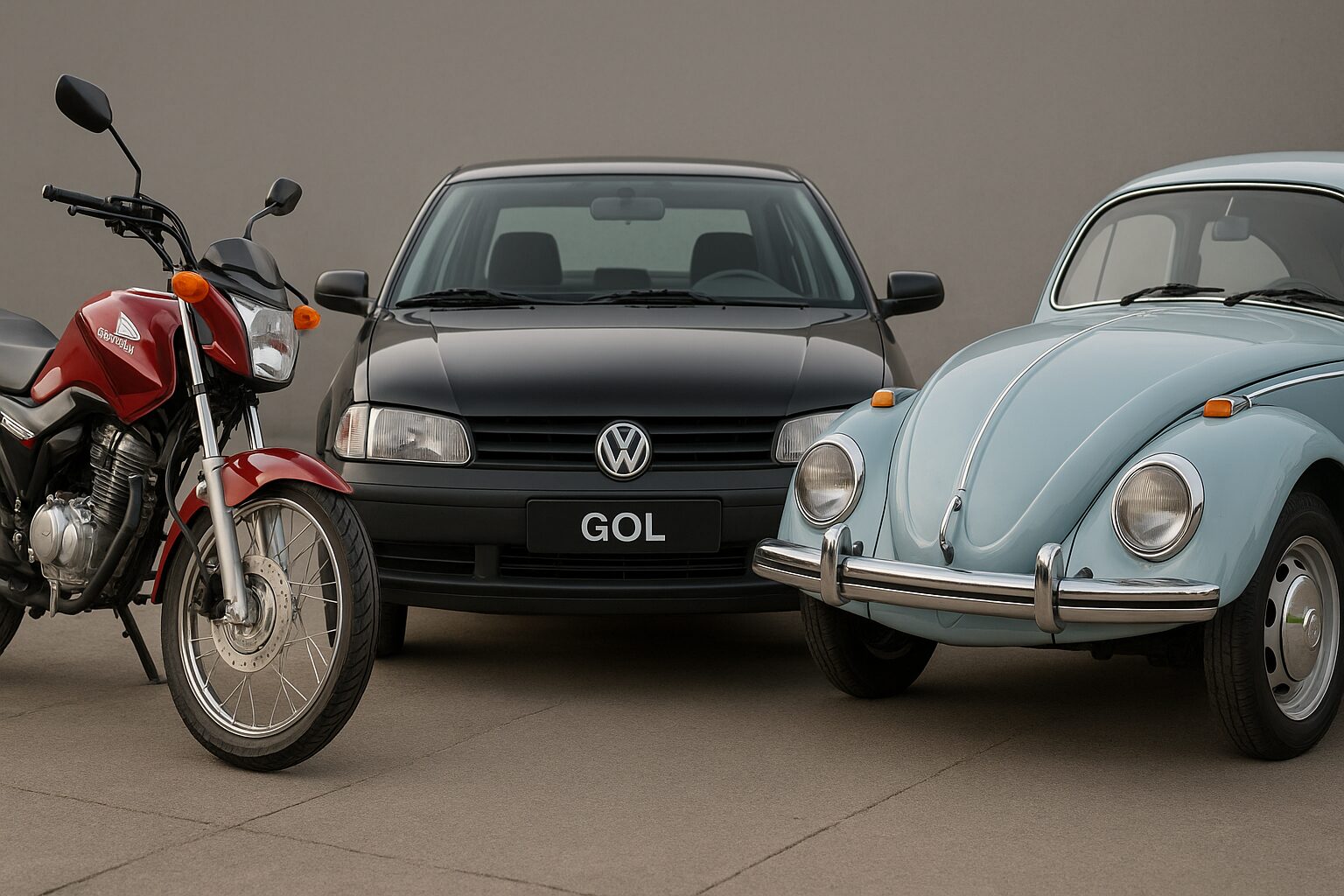 Fusca, Gol, Honda CG