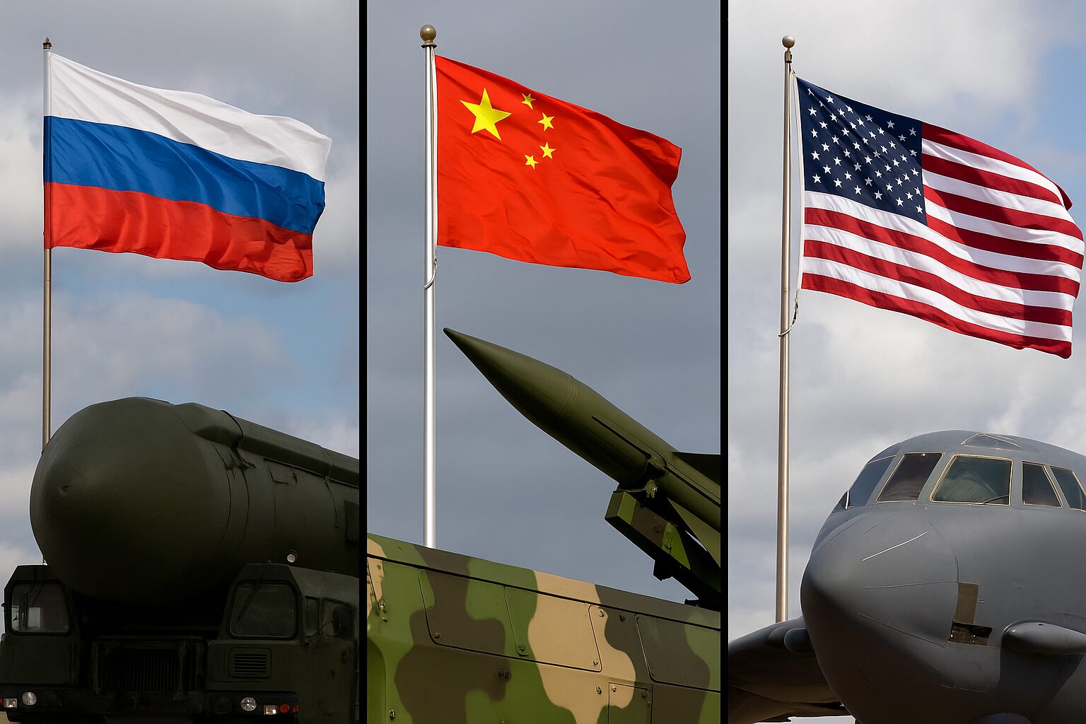 Rússia, China, EUA, Armas nucleares, Arsenais nucleares