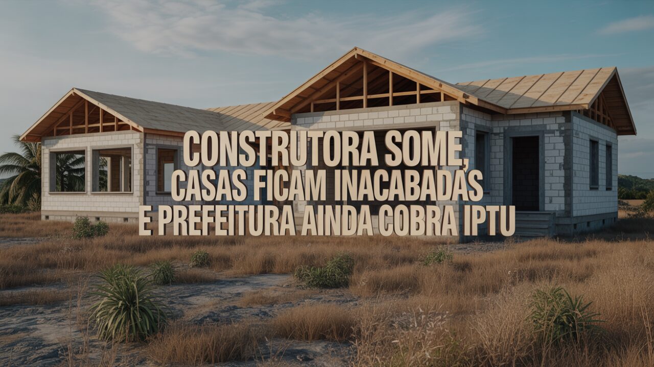 Em Casa Branca, interior de São Paulo, compradores que sonhavam com a casa própria enfrentam abandono e prejuízo após uma construtora desaparecer e deixar obras paradas. Mesmo sem infraestrutura básica, a prefeitura iniciou a cobrança de IPTU nos terrenos.