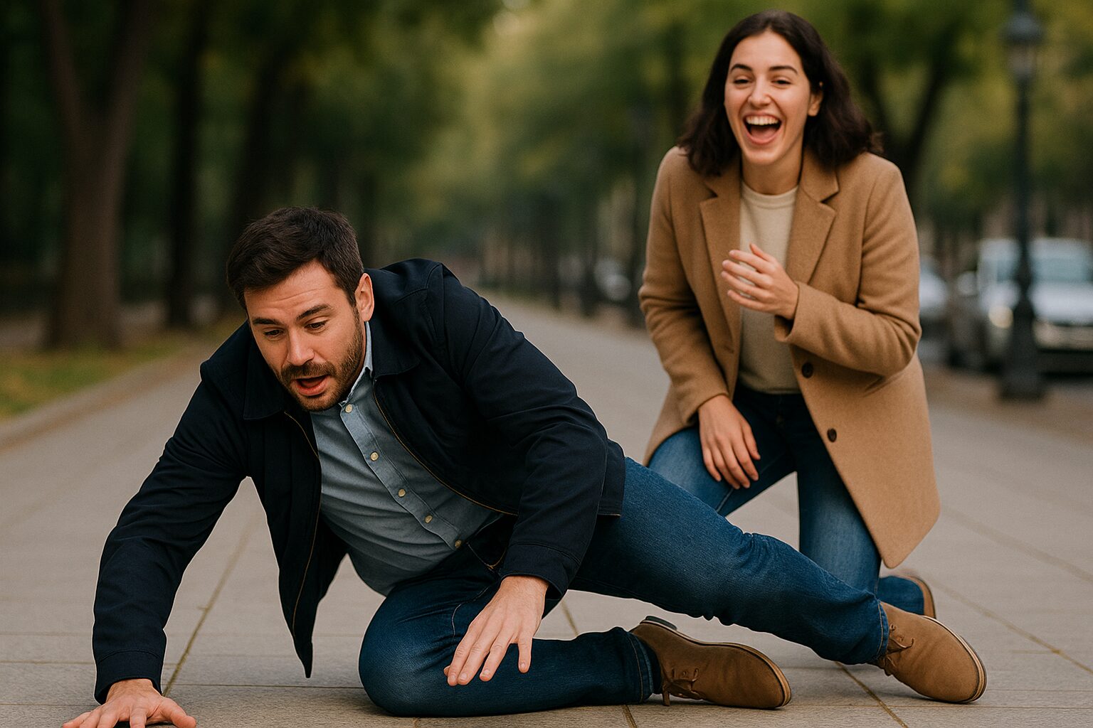 Risos, tombos, quedas, estudo