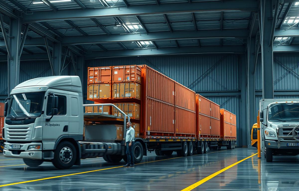 transporte de carga, cadeia de suprimentos, distribuição